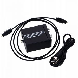 CONVERTISSEUR OPTIQUE COAXIAL TOSLINK VERS 2x CINCH RCA
