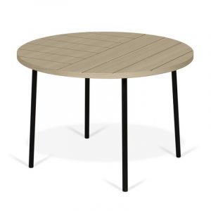 Image de TemaHome Table d'Appoint "Ply" 70cm Noir & Chêne