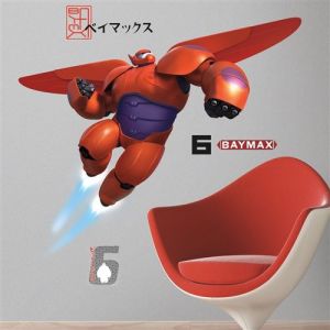 ROOMMATES Stickers g&eacute;ant Baymax Les Nouveaux Heros Disney