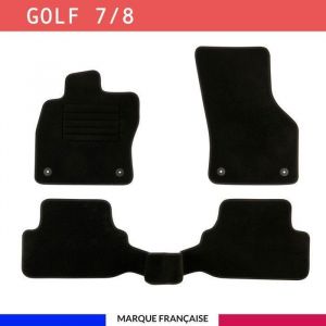Tapis de voiture - Sur Mesure pour GOLF 7 / 8 (d&egrave;s 2012) - 3 pi&egrave;ces - Tapis de sol antid&eacute;rapant pour automobile