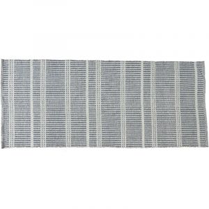 Image de Tapis d'extérieur rectangle 200 x 90 cm motif Rayures fines Gris