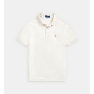 Ralph Lauren Polo ajusté coton piqué logo brodé Beige Polo - Couleur Beige - Taille XL