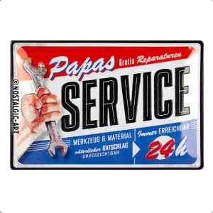 Nostalgic-Art Plaque en t&ocirc;le r&eacute;tro 20 x 30 cm - Cadeau pour papa - En m&eacute;tal - Design vintage avec inscription en allemand