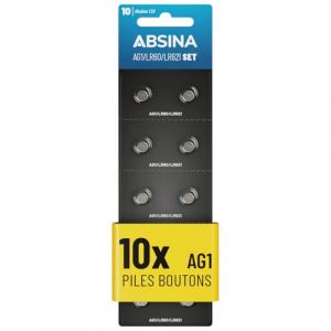 Absina Pile bouton 1.5 V 10 pc(s) alcaline(s) S552283