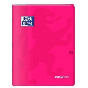 Oxford Cahier Easybook agrafé - 17 x 22 cm - 96p seyès - 90g - Rose