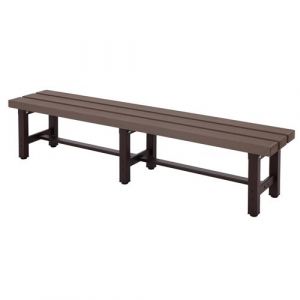 Banc de jardin alu MENDLER HWC-K60 r&eacute;sistant aux intemp&eacute;ries WPC 180cm, brun