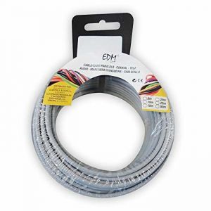 EDM - Bobine Fil &Eacute;lectrique Flexible 2,5mm Gris Sans Halog&egrave;ne 50m