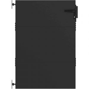 VidaXL Porte de Jardin Noir 105 x 125 cm Acier peint par poudre