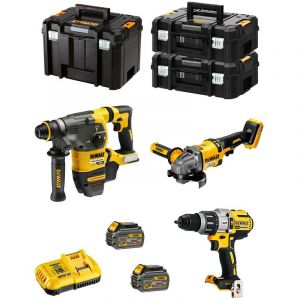 Image de Dewalt Kit FVK381T2HD-QW 54V/18V (DCH333 DCD996 DCG414 2 x 6,0 Ah DCB118 2 x TSTAK II TSTAK VI)