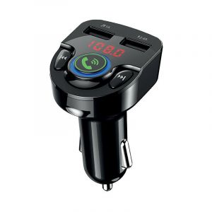 Mooov - Chargeur allume-cigares 2 usb-a 2,4A+transmetteur fm - Noir