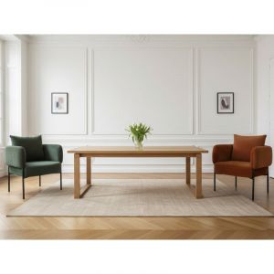 Bobochic Table à manger 220 cm MARIN couleur chêne