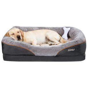 Lit pour Chien orthop&eacute;dique - JOYELF - XXL - Mousse &agrave; m&eacute;moire - Housse lavable - Jouet inclus