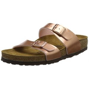 Image de Birkenstock Sydney, Sandales Bout Ouvert Femmes, Rose (Soft Metallic Rose Gold Soft Metallic Rose Gold), 37 EU