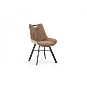 Chaise Paola PU Micro fibre Brun Foncé, dimensions: H87 x L54 x P63 cm
