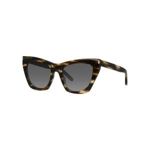 Image de Saint laurent Femme SL 214 KATE 024 Lunettes de soleil Ac&eacute;tate Havane Gris Cat Eye Normale Ombr&eacute;
