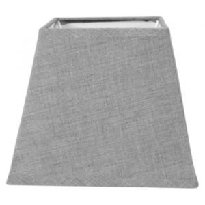 Ostaria Abat-jour - Carré - Gris clair - Tissu - Culot E14