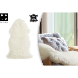 Home&Comfort Peau de mouton - Cr&egrave;me - 90x60 cm - Peau de mouton douce et chaude