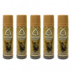 Pack Lot de 5 Huiles de silicone en spray lubrifiant pour r&eacute;plique Airsoft et Pistolet &agrave; bille