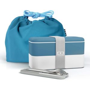monbento Pack lunch box adulte bleu natural 1L