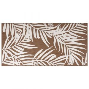 VidaXL Tapis d'ext&eacute;rieur marron et blanc 80x150 cm design r&eacute;versible