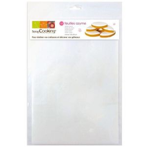 12 feuilles azyme 21 x 29 cm pour calissons Scrapcooking