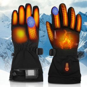 Qualitá Heated Gloves - Gants chauffants - Résistants à l'eau - Gants électriques Taille M - Avec compatibilité écran tactile - Sports d'hiver - Rechargeable -
