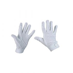Kerbl Gants d'équitation en Jersey de Coton Blanc Taille L