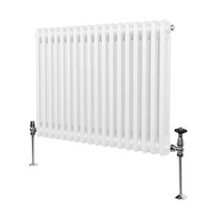 Radiateur Traditionnel &agrave; 2 Colonnes Chauffage Horizontal Blanc 600 x 832mm