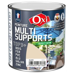 Oxi Peinture Multi Supports Islande Satin 0.5L - Islande RAL 1015