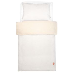 Sevira Kids Couette et oreiller b&eacute;b&eacute; bicolore en Lin lav&eacute; 80x120cm