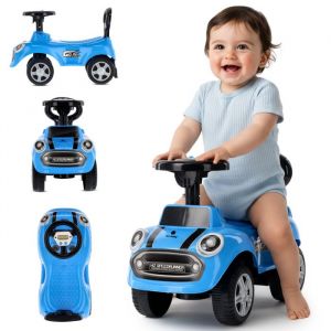 Sun Baby Porteur Enfants Voiture à Pousser GO GO Fassion Bleu