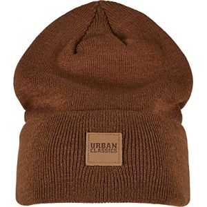 Urban classics Bonnet Long en Cuir synthétique, Caramel, Taille Unique Mixte