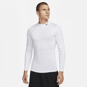 Image de Nike M NP DF Tight Ls Mock Haut &agrave; Manches Longues, Blanc/Noir, XXL Homme