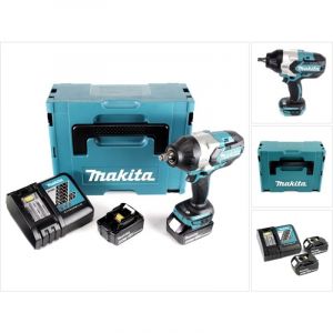 Makita DTW 1002 RMJ 18 V Li-Ion Brushless Boulonneuse &agrave; chocs sans fil avec Bo&icirc;tier Makpac + 2x Batterie BL1840 4,0 Ah +