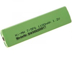 Vhbw Cellules de batterie compatible avec Sharp MD-MT877, MD-MT877H baladeur, Minidisc (1100mAh, 1,2V, NiMH), bouton Top, 7/5F6