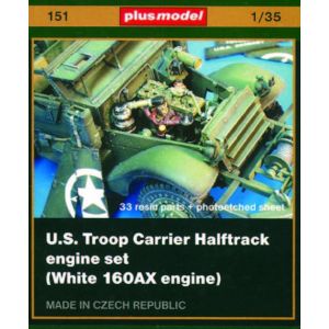 Plus Model U.s. Truppen Halbkettenfahrzeug Engine Set (white 160ax Engine)- 1:35e