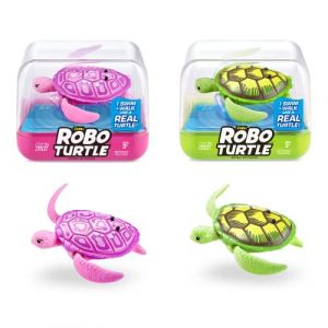 Robo Turtle s&eacute;rie 1 par ZURU, Jouet de Bain(Paquet de 2, Rose et Vert)