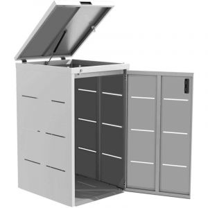 Cache-poubelle CESTINO - L.73 x l.85 x h.132 cm - 0,6 m² 126 - Couleur Gris clair