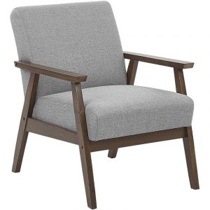 Beliani Fauteuil en tissu gris ASNES -