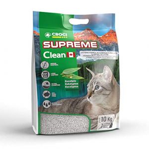 Croci Liti&egrave;re agglom&eacute;rante Supreme Clean parfum&eacute;e &agrave; l'eucalyptus paquet de 10 kg