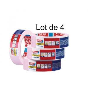 Tesa 4333 Ruban adhésif de masquage de précision pour surfaces sensibles en intérieur Rose clair Épaisseur très faible 4-50 m x 38 mm
