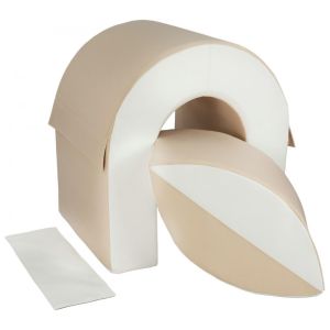 Set de 2 blocs en mousse blanc, cappuccino