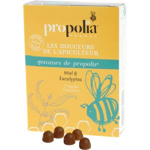 Image de Propolia Gommes de Propolis Miel & Eucalyptus Sachet 45 g