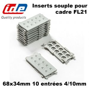 Ide Passe Câble modulaire et cadre FL21 - coffret Argenta Insert souple pour FL21 68x34mm 10 entrées 4/10mm