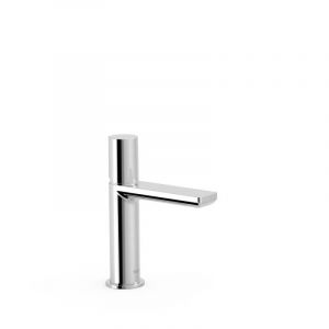 Robinet mitigeur avec formes carrées pour lavabo avec bonde de vidage automatique de 185 mm de haut chromé Max Tres