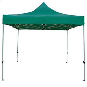 Gazebo Aktive Foldable Adjustable height Steel Polyester 420D Oxford Green 300 x 320 x 300 cm