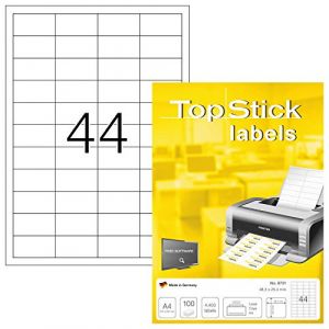 TOP STICK Etiquette universelle, 48,3 x 25,4 mm, blanc