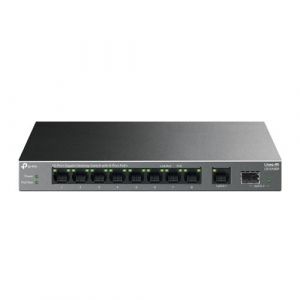 TP-Link Commutateur de Bureau Gigabit 10 Ports avec 8 Ports PoE+, Budget PoE 61 W, Sortie PoE 30 W par Port PoE. Transmission PoE jusqu'à 250 m. Séparation du trafic, Plug and Play, sans Ventilateur,