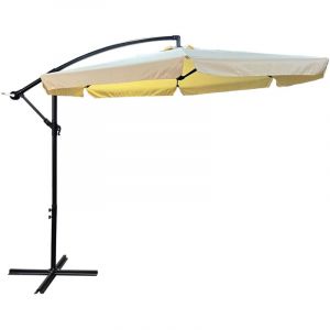 Parasol de jardin et de terrasse CYNIA imperm&eacute;able en beige, Poids 11,7 kg Dimensions L300 x l300 x H245 cm
