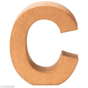 Glorex Lettre en carton C qui tient debout - 17,5 x 16 x 5,5 cm